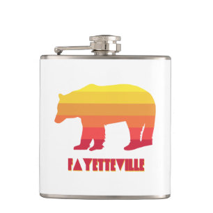 Fayetteville Arkansas Rainbow Bear Hip Flask