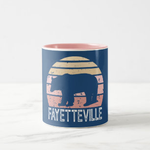 Fayetteville Arkansas Retro Bear Two-Tone Coffee Mug