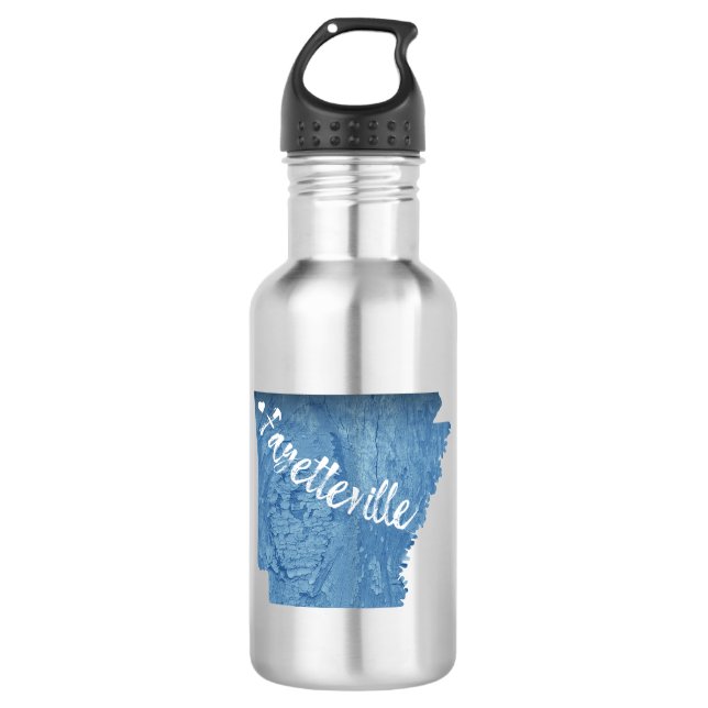Fayetteville Arkansas Wood Grain 532 Ml Water Bottle (Front)
