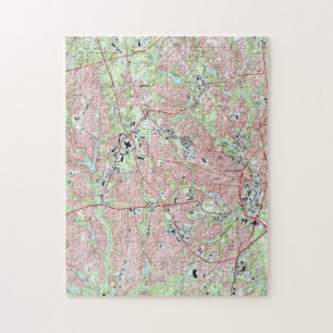 Fayetteville North Carolina Map (1997) Jigsaw Puzzle