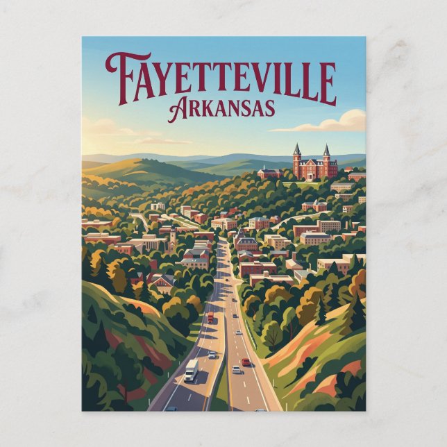 Fayetteville USA Postcard (Front)