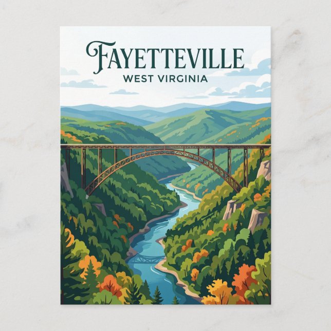 Fayetteville West Virginia Postcard (Front)