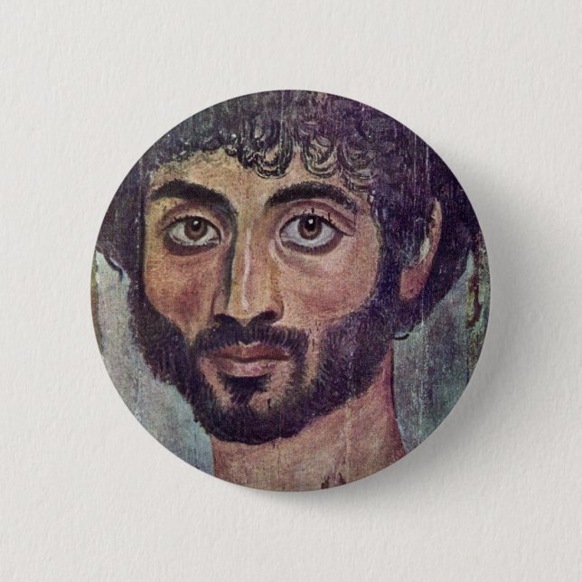 Fayum Mummy Portrait From By Römisch-Ägyptischer 6 Cm Round Badge (Front)