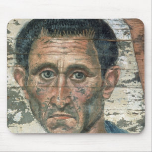 Fayum portrait of a man in a blue cloak, mouse pad