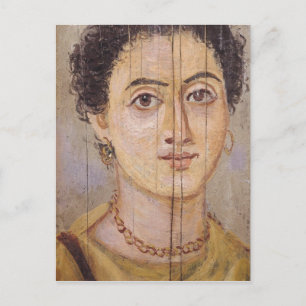 Fayum portrait of a woman postcard