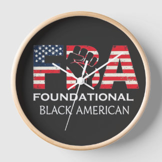 FBA Foundational Black American Black Power Fist Clock