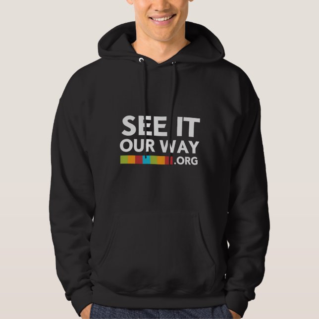FBC Men's Black Hoodie with Colour Logo (Front)