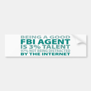 FBI Agent 3% Talent Bumper Sticker