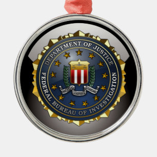 FBI Emblem Metal Tree Decoration