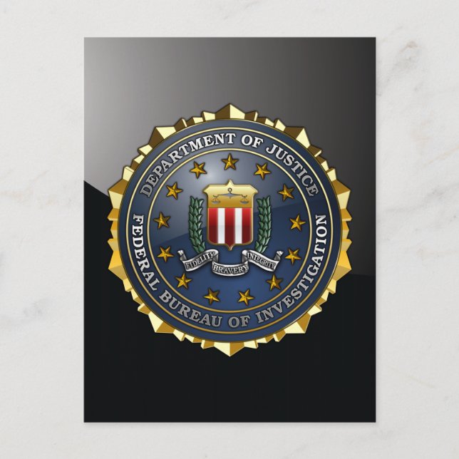 FBI Emblem Postcard (Front)