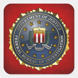 FBI Emblem Square Sticker