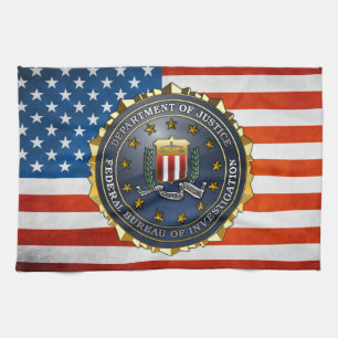 FBI Emblem Tea Towel