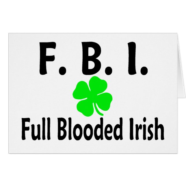 FBI Full Blooded Irish Clover (Front Horizontal)