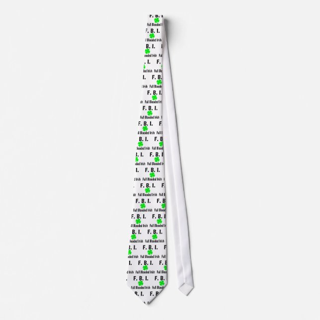 FBI Full Blooded Irish Clover Tie (Front)