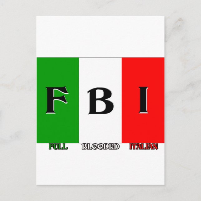 FBI Full Blooded Italian Postcard (Front)