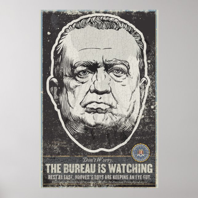 FBI J Edgar Hoover Propaganda Print (Front)