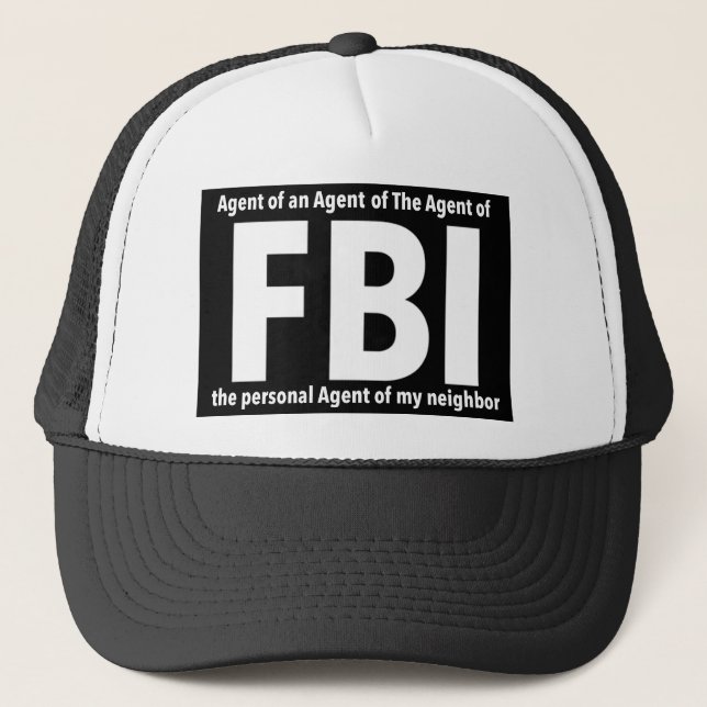 FBI Print Novelty: Humour Design Trucker Hat (Front)