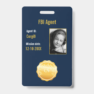 FBI Secret Agent Badge ID Badge