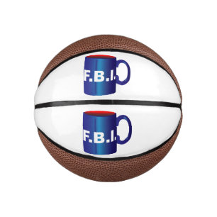 FBI Spoof Text Mug Mini Basketball