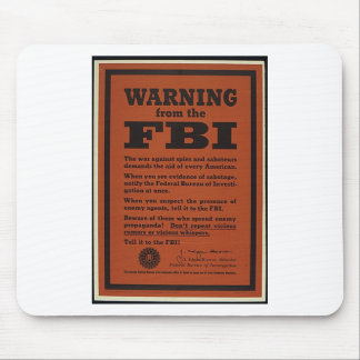 FBI Warning Mouse Pad