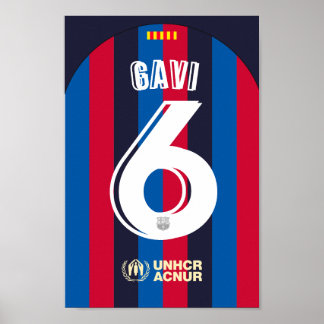 FC Barcelona Football Jersey Wallart  Poster