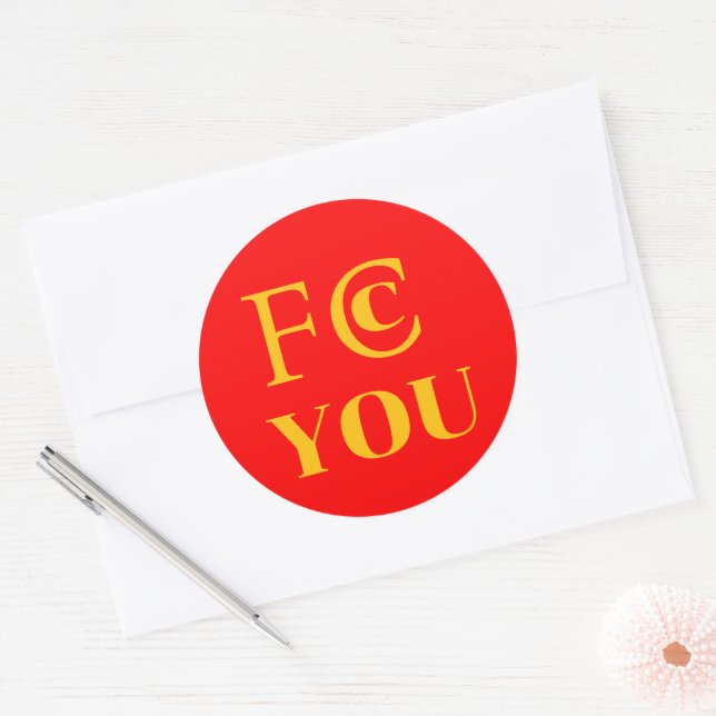 FCC YOU Sticker (Envelope)