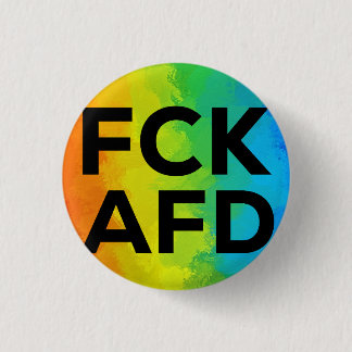 FCK AFD Cutout Regenbogen schwarz 3 Cm Round Badge
