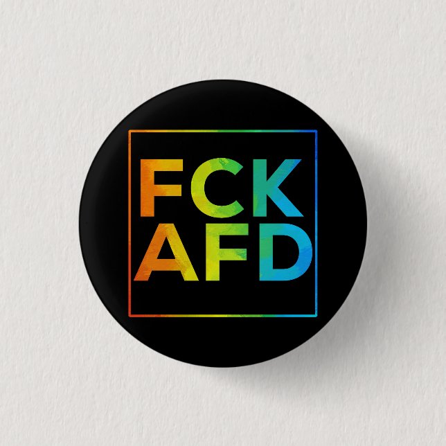 FCK AFD mit Rahmen schwarz 3 Cm Round Badge (Front)