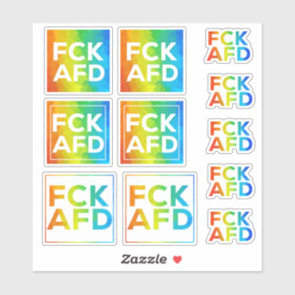 FCK AFD Stickersheet Regenbogen