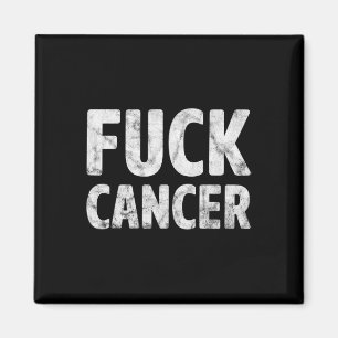 Fck Cancer Breast Cancer Awareness Gift Distressed Magnet