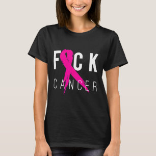Fck Cancer Breast Cancer Awareness Gift Retro Dist T-Shirt