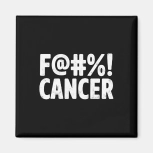 Fck Cancer Breast Cancer Awareness Gifts Distresse Magnet
