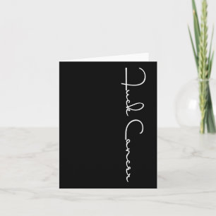 Fck Cancer Hate Cancer Breast Cancer Awareness  Card