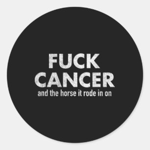 Fck Cancer Pink Breast Cancer Awareness Classic Round Sticker