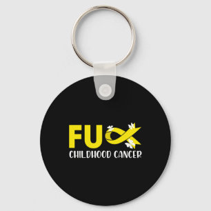 Fck Childhood Cancer I Wear Gold for Cancer Awaren Key Ring