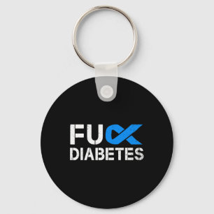 Fck Diabetes Awareness Ribbon Type 1 One Two 2 T1D Key Ring