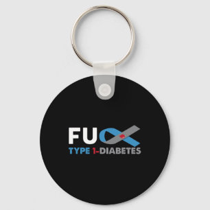 Fck Diabetes Type 1 Awareness Support Survivor Gif Key Ring