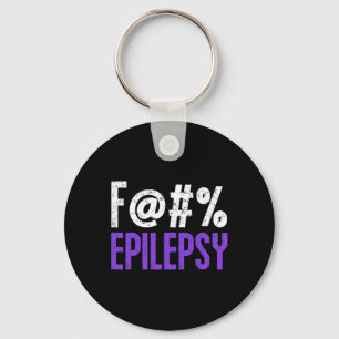 Fck Epilepsy Awareness Month Purple Ribbon Fighter Key Ring