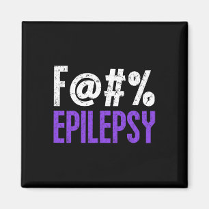 Fck Epilepsy Awareness Month Purple Ribbon Fighter Magnet