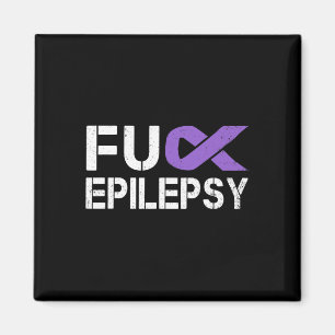Fck Epilepsy Awareness Month Purple Ribbon Warrior Magnet
