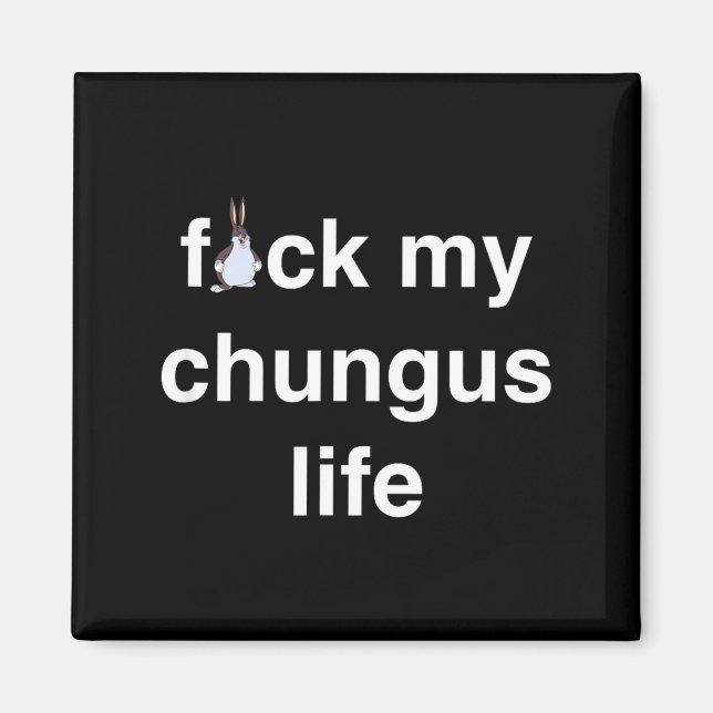 Fck My Chungus Life Fuc Funny Gift Novelty Big Tex Magnet (Front)