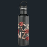 FCK NZS Flowery Against Right No Nazis Lgbtq   710 Ml Water Bottle<br><div class="desc">FCK NZS Flowery Against Right No Nazis Lgbtq  Woke Antifa No Pasaran</div>