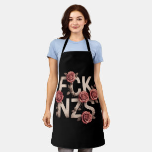 FCK NZS Flowery Against Right No Nazis Lgbtq+ Apron