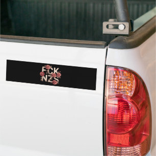 FCK NZS Flowery Against Right No Nazis Lgbtq+  Bumper Sticker