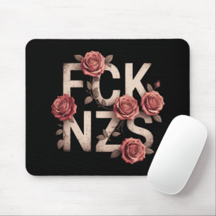 FCK NZS Flowery Against Right No Nazis Lgbtq+  Mouse Pad