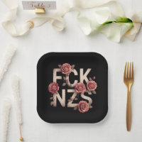 FCK NZS Flowery Against Right No Nazis Lgbtq+