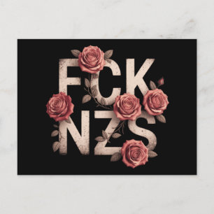 FCK NZS Flowery Against Right No Nazis Lgbtq+  Postcard