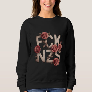 FCK NZS Flowery Against Right No Nazis Lgbtq+ Sweatshirt