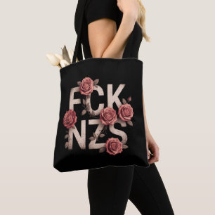 FCK NZS Flowery Against Right No Nazis Lgbtq+ Tote Bag
