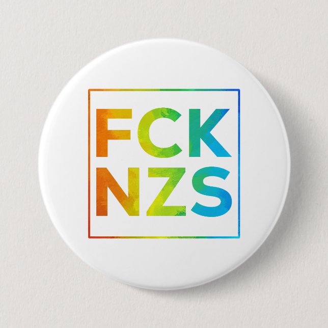 Fck NZS mit Rahmen 7.5 Cm Round Badge (Front)